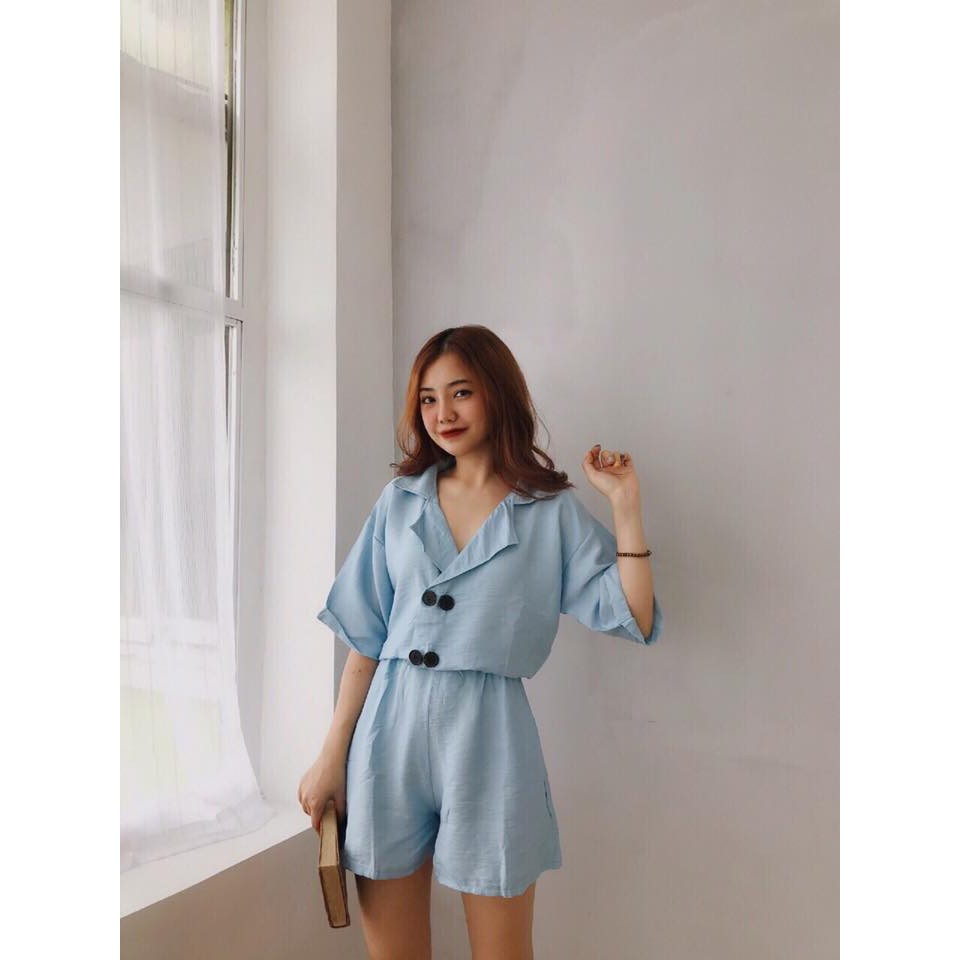 Jumpsuit vest nút