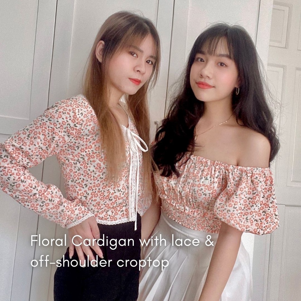 Áo Croptop hoa thiết kế