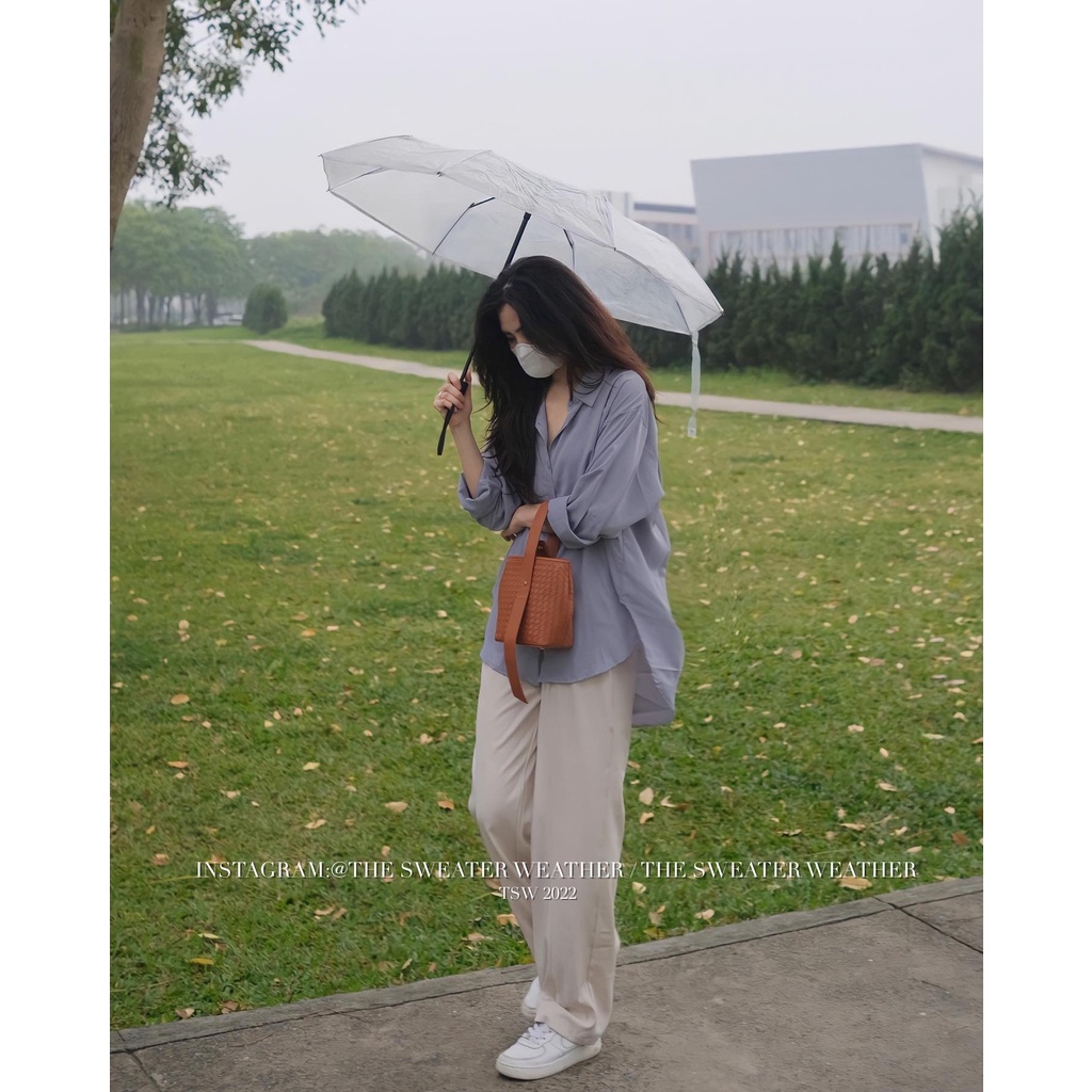 (Ảnh thật) Áo sơ mi trơn trượt basic 602 the.sweaterweather TSW | BigBuy360 - bigbuy360.vn