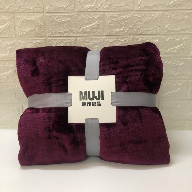 Chăn lông tuyết Muji Blanket 2 mặt