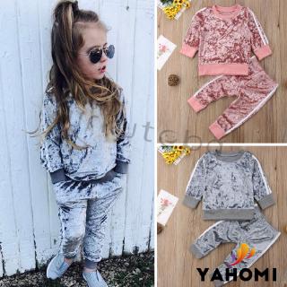 ❀Yaho Yaho❀(MớI) Bộ ÁO Hoodie + QuầN Nhung Thu / Đông Cho Bé Trai /