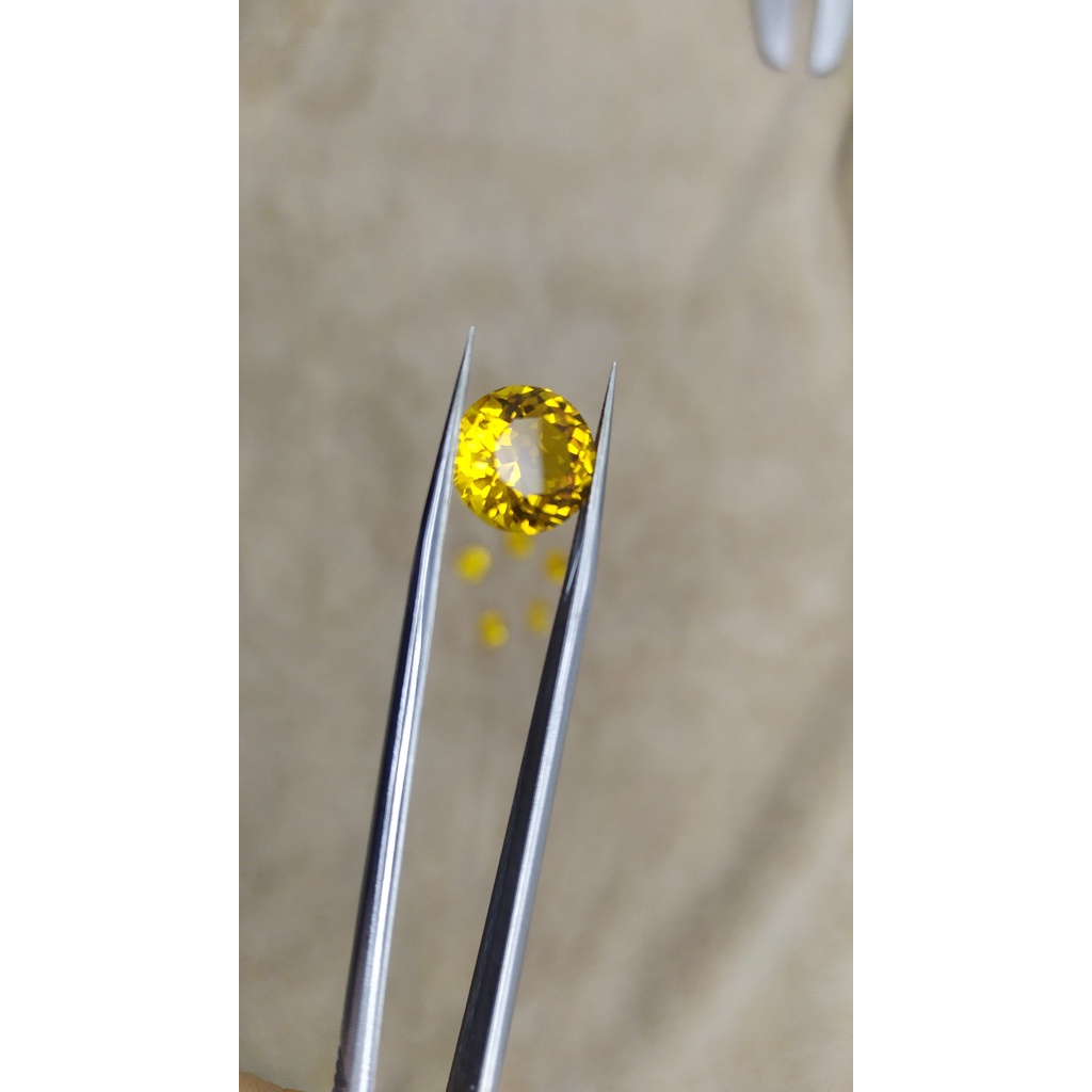 8291 - Đá citrine vàng cắt ly 6,5 mm