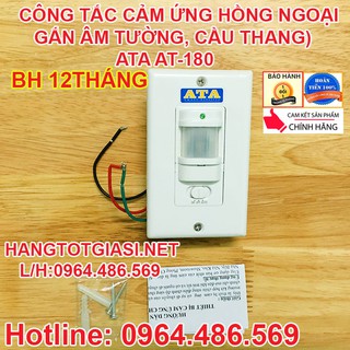 Công tắc đèn cảm ứng cầu thang âm tường bật tắt đèn tự động khi có người ATA AT-180 chính hãng ATA Việt Nam