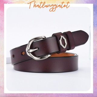 Thắt lưng nữ da 1 lớp cao cấp (Hỗ trợ bấm, cắt dây nịt) TLD015 - Thắt Lưng Giá Tốt