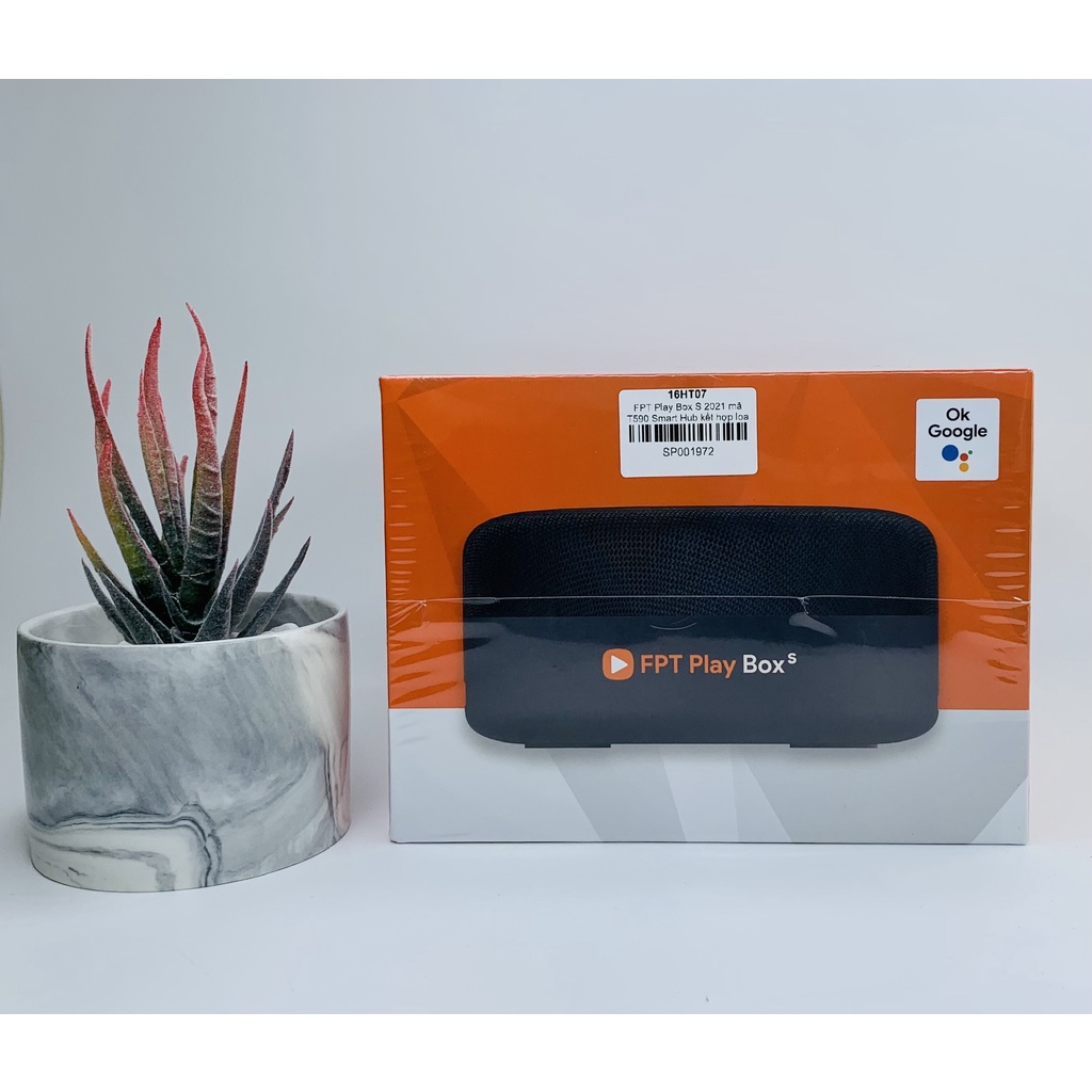 FPT Play Box S 2021 - Model T590 - TV Box Tích Hợp Loa Thông Minh - RAM 2Gb ROM 16Gb - AndroidTV 10