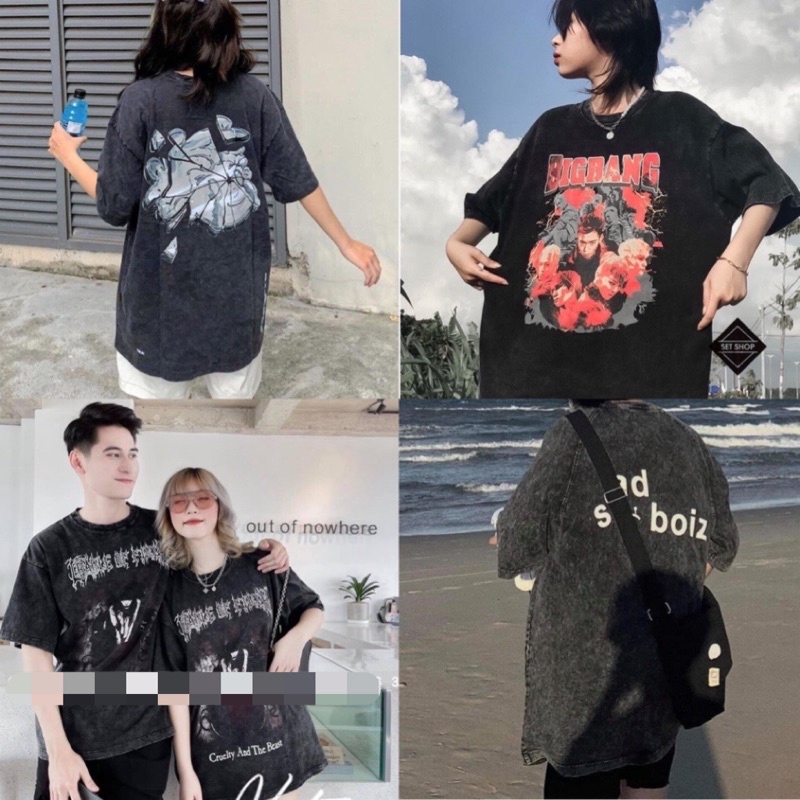 Áo Thun Loang Thái Tay Lỡ Unisex ❤Phông Form Rộng Ngắn Tay In Hình Cá Tính Nam Nữ Ulzzang HOT❤️ | WebRaoVat - webraovat.net.vn