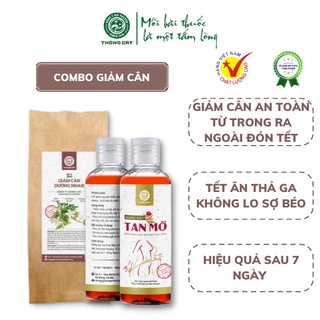 Combo giảm cân THÔNG CÁT giảm cân cấp tốc từ trong da ngoài, thanh nhiệt cơ thể đào thải mỡ thừa