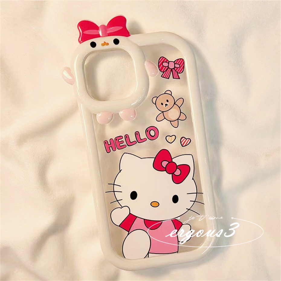 Ốp Điện Thoại Mềm In Hoạt Hình Hello Kitty Cho iPhone 13 12 11 Pro Max SE2020 X XR Xs Max 7 8 6 6s Plus