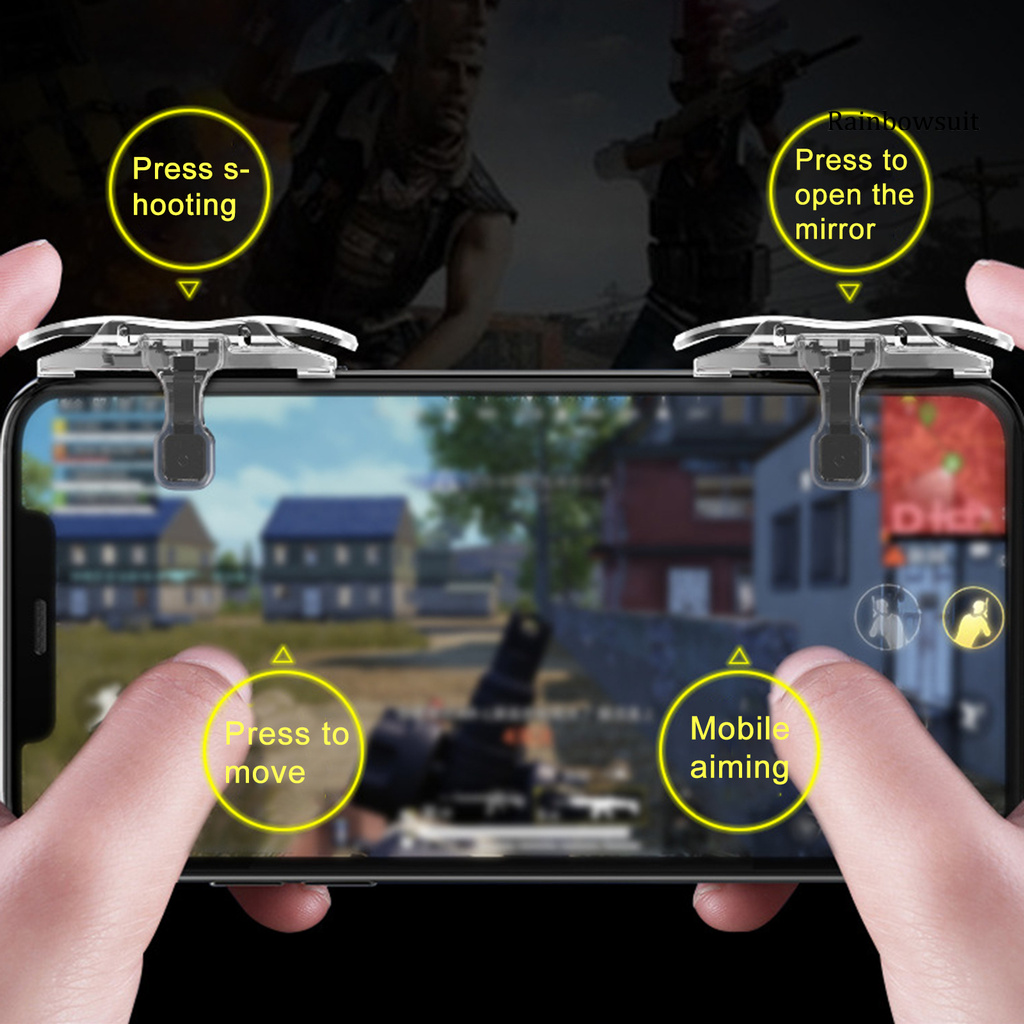 2Pcs X8 Mobile Touch Screen Controller Gaming Controller Trigger Shooter Gamepad Các nút