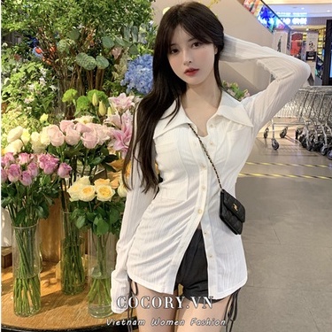 Áo Sơ Mi Tay Dài Cổ Polo Mỏng Chống Nắng Kiểu Pháp Thời Trang Cho Nữ | BigBuy360 - bigbuy360.vn