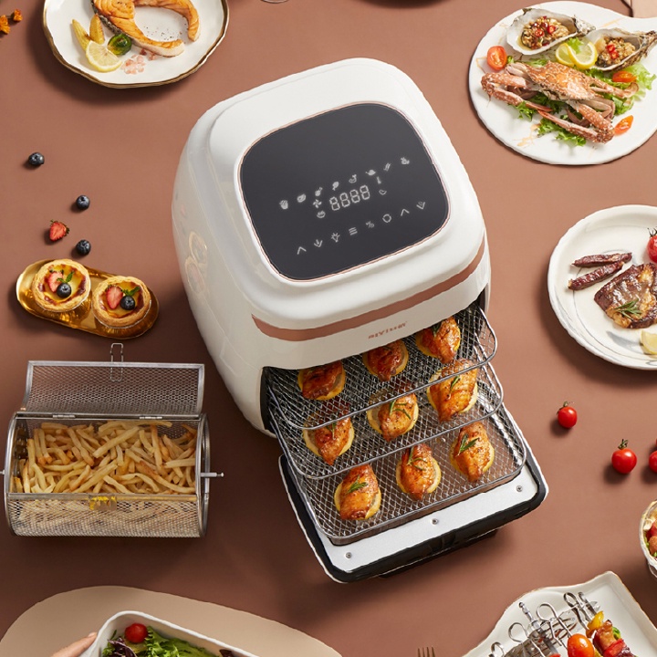 Lò nướng chân không đa năng Air Fryer BIYI AF-602A 4L 2000W - Chiên không dầu chống dính - Bảo hành 12 tháng