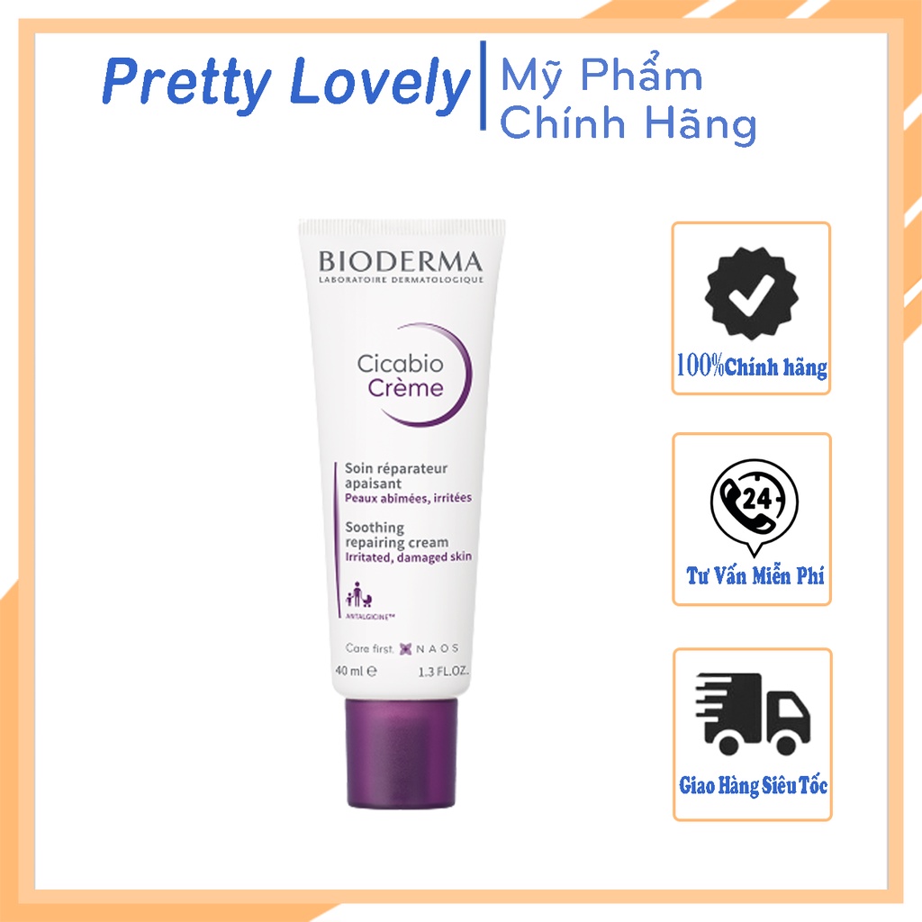 Kem Dưỡng Phục Hồi Da Bioderma Tím