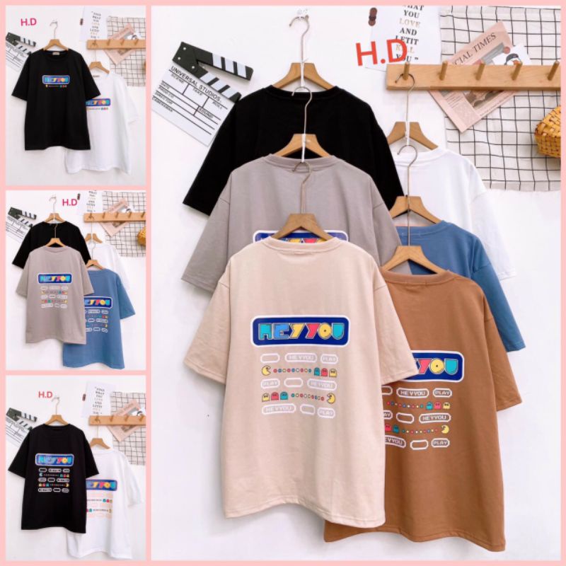 Áo thun Hey YOU Tay Lỡ Dáng Rộng Việt NamUnisex chất cotton mịn mềm 1 màu Đen duy nhất (Cotton loại 1) Trend 2022