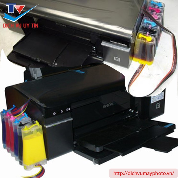 Bộ tiếp mực ngoài máy in màu Epson T50 T60 1390 1430 1400 G4500 chuẩn