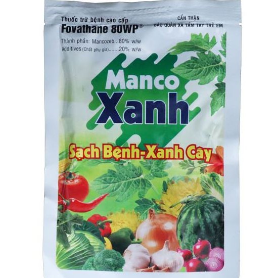 Manco Xanh gói 100 gram - Thuốc trừ bệnh cây cao cấp Bệnh Đạo ôn, Đốm lá, Nấm hồng, vàng rụng lá, Rỉ sắt