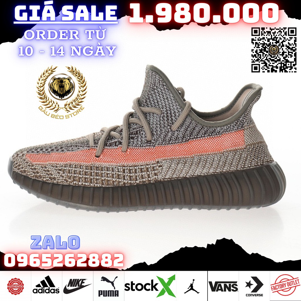 Order 1-2 Tuần + Freeship Giày Outlet Store Sneaker _Kanye West x Yeezy Boost 350 V2"Ash Stone" MSP: GW0089 36-47 gaubea