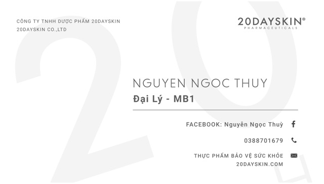 THỰC PHẨM CHỨC NĂNG ĐẸP DA 20DAYSKIN | BigBuy360 - bigbuy360.vn