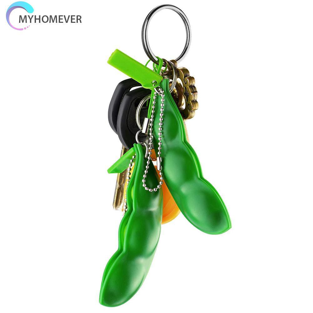 Pop It Fidget Đồ chơi Sensory Fidget Đồ chơi Squeeze Pea Beans Relieve Stress Fun Game Keychain Decor