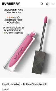 SON 𝘽𝙐𝙍𝘽𝙀𝙍𝙍𝙔 sang chảnh 𝐒𝐀𝐋𝐄 70% store Mỹ
