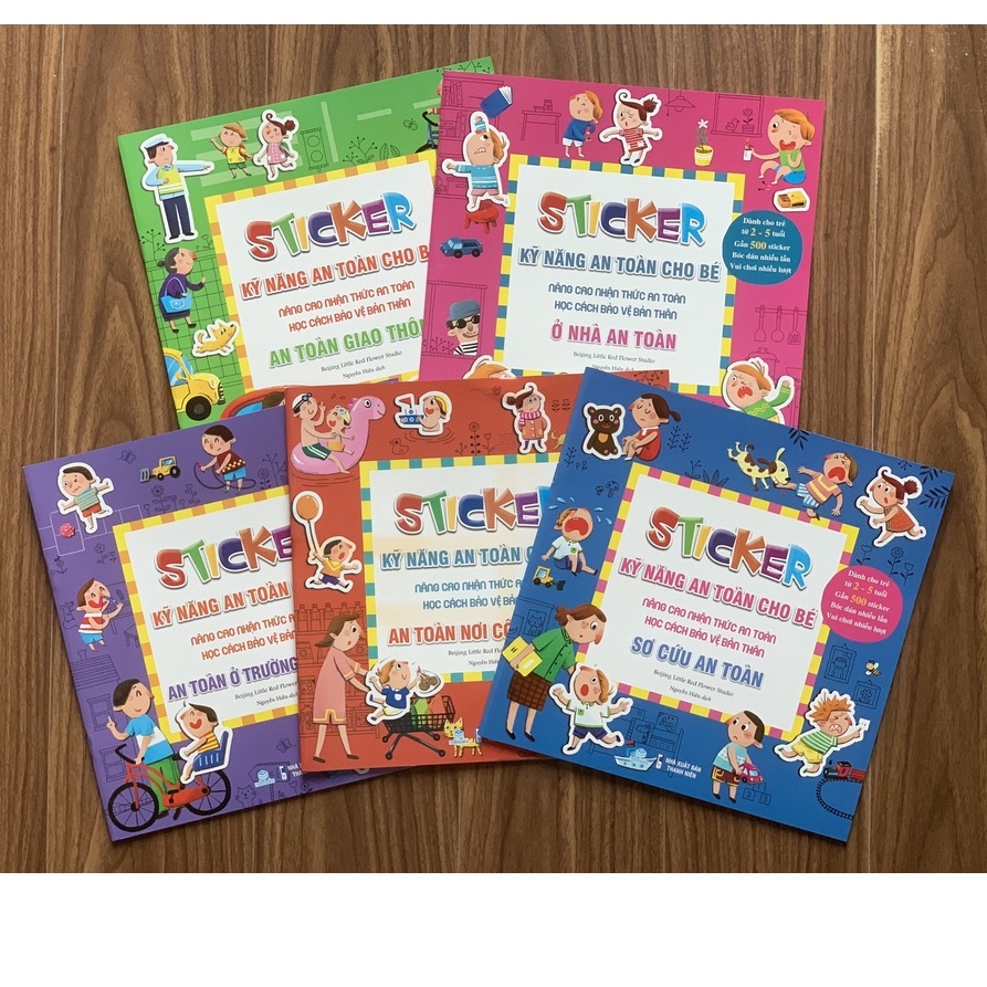 Sách - Sticker Kỹ năng an toàn cho bé - Dành cho trẻ 2-5 tuổi (Lẻ tùy chọn) gần 500 sticker
