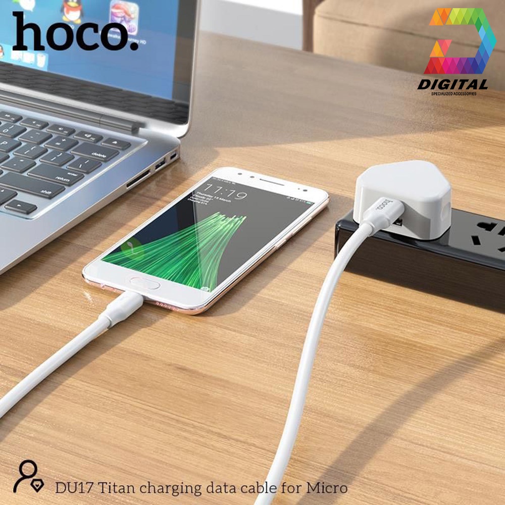 Cáp Sạc Nhanh Cổng Micro USB Hoco DU17 Chính Hãng Dài 1 Mét