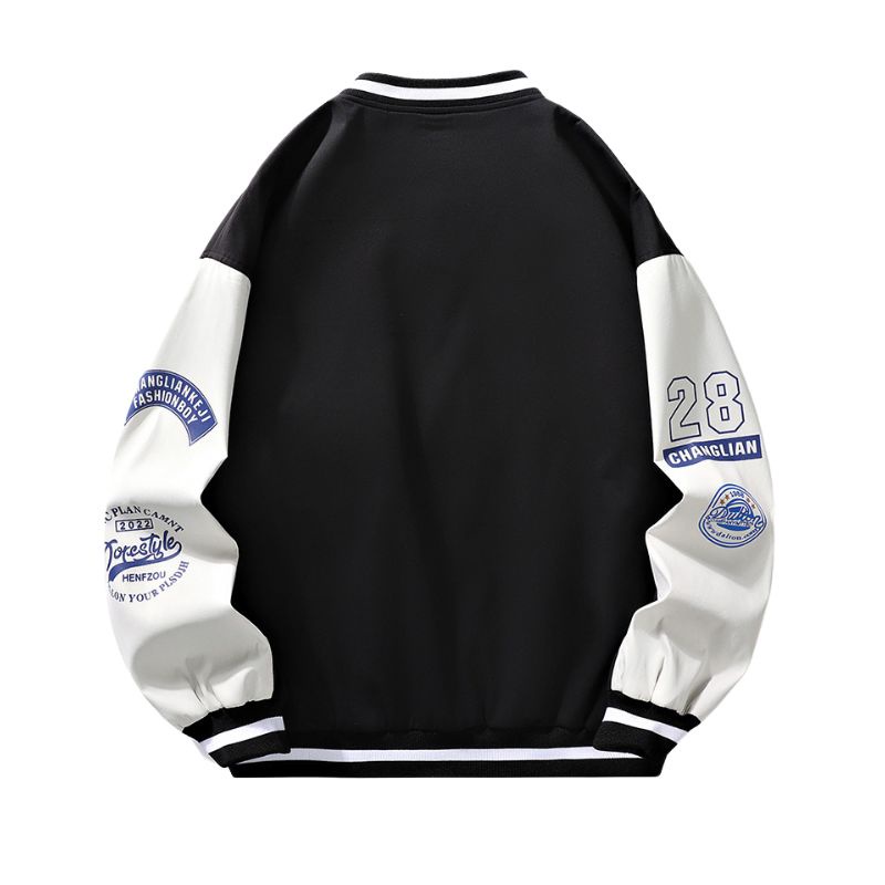 Áo Khoác Bomber Bóng Chày Unisex Nam Nữ Phối Hoạ Tiết Thêu Form Rộng Thời Trang Zenkonu AO KHOAC NAM 045V3