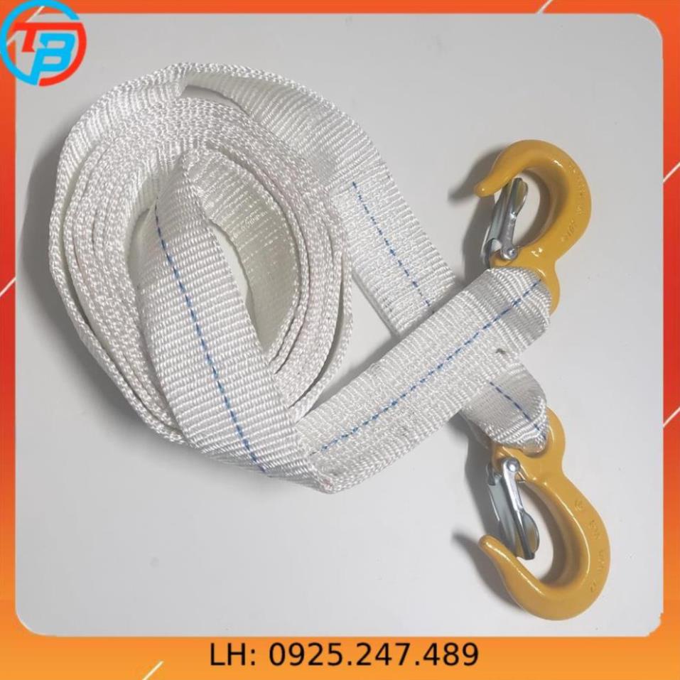 Dây cáp kéo xe cứu hộ 3 tấn, tải đứt 5 tấn cáp kéo hàng có móc - CÁP THÉP Thái Bình Vina
