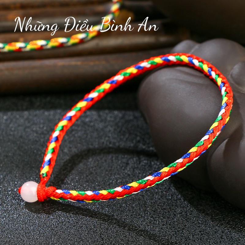 Vòng tay ngũ sắc kết chỉ đỏ Nepal Tây Tạng đã được th.ỉ.n.h mang lại bình an may mắn 💕FREESHIP 50k💕 - Những Điều Bình An