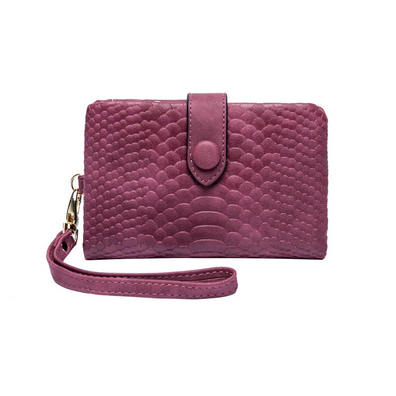 Ví Nữ Ngắn Cầm Tay Họa Tiết Vân Cá Độc Lạ Dễ Thương Da Pu Mềm Mịn Nhiều Ngăn Đựng Thẻ Tiền Giấy Tờ Thời Trang Hàn Quốc