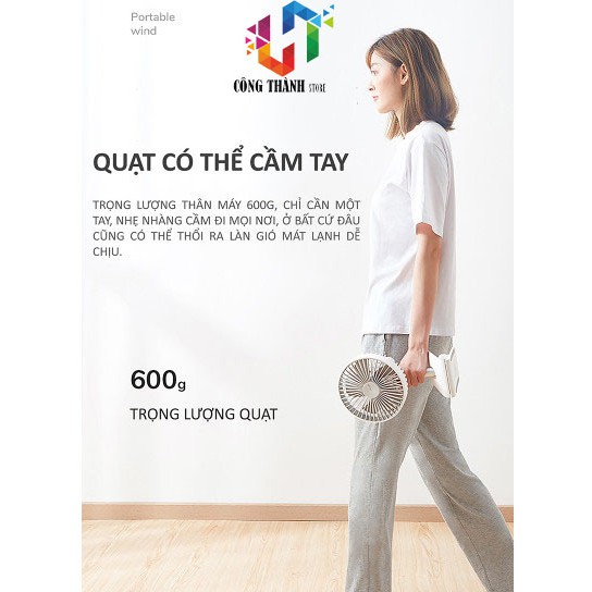 [Hàng Chính Hãng] Quạt mini kẹp xe đẩy, kẹp để bàn văn phòng Jisulife F7B | BigBuy360 - bigbuy360.vn