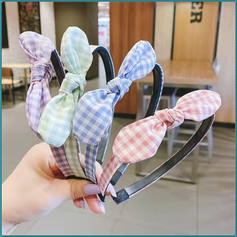 Băng Đô Nơ Tai Thỏ Bằng Vải Phong Cách Hàn Quốc Dễ Thương Dành Cho Mẹ Và Bé Gái