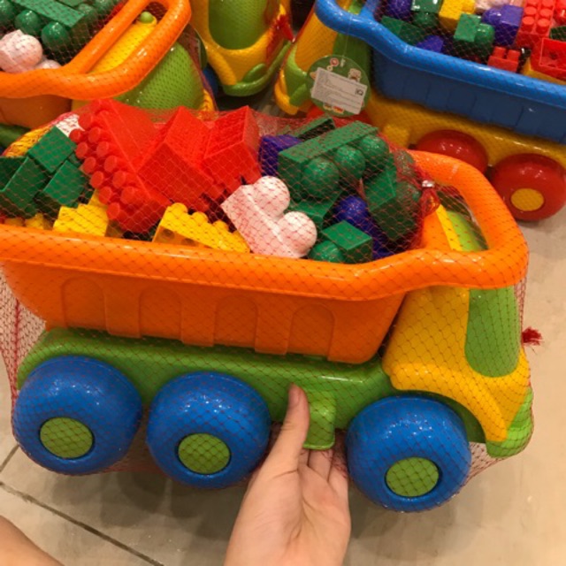 XE TẢI KÈM BỘ 60 LẮP GHÉP Polesie Toys