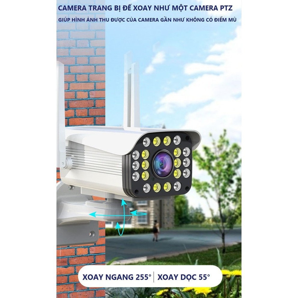 Camera Wifi Yoosee Ngoài Trời - Xoay 360° 4 ăng ten-Xem đêm có màu-Bảo Hành 2 Năm | BigBuy360 - bigbuy360.vn