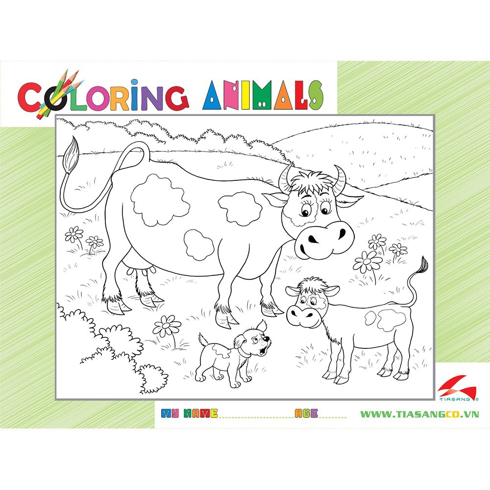 Tranh xếp hình phát triển trí tuệ cho bé Tia Sáng Jigsaw Puzzle 30 mảnh - Bò mẹ và bò con - MSP: 030-115