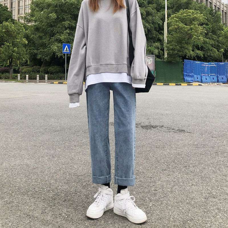 [Mã  NHUNNHUG9 giảm 5k đơn 100k] Quần jeans BAGGY NỮ, jean bò ống suông, rộng style HÀN QUỐC HOT HIT 2021 | BigBuy360 - bigbuy360.vn