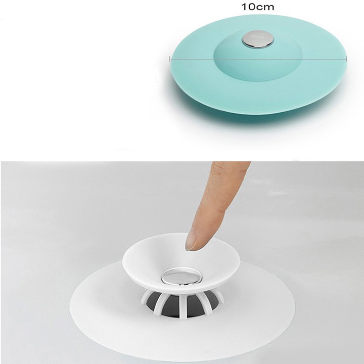 Nắp chặn rác ngăn mùi silicon cao cấp thông minh tránh tắc cống cho bồn rửa bát phòng tắm hình đĩa bay UFO