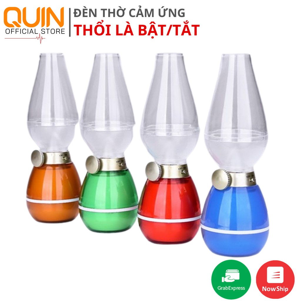 Đèn Dầu Cảm Ứng, Đèn Thờ Cảm Ứng Điện Tử LED Thổi Bật Tắt Thông Minh