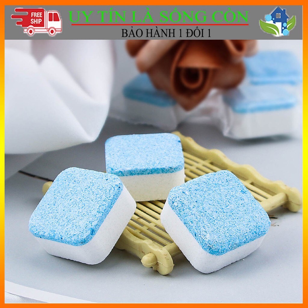 [Giá rẻ] Bộ 12 Viên Tẩy Lồng Máy Giặt, Khử Khuẩn, Tẩy Sạch Cặn Bẩn Lồng Giặt, Khử Mùi Lồng Máy Giặt Tiện Ích