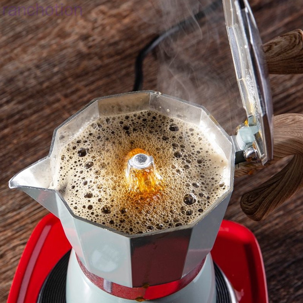 Bình pha cà phê moka hình bát giác làm bằng nhôm 150ml chất lượng cao