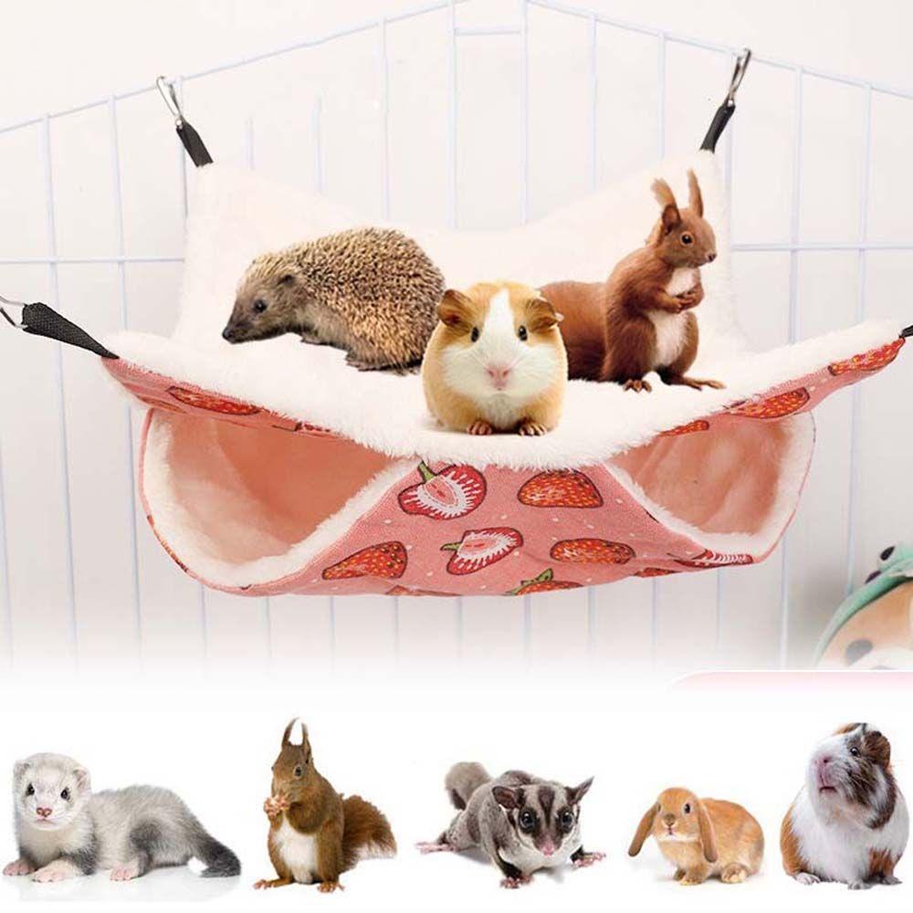 ELLSWORTH Võng Treo Hai Lớp Bằng Vải Bông Mềm Ấm Áp Cho Chuột Hamster