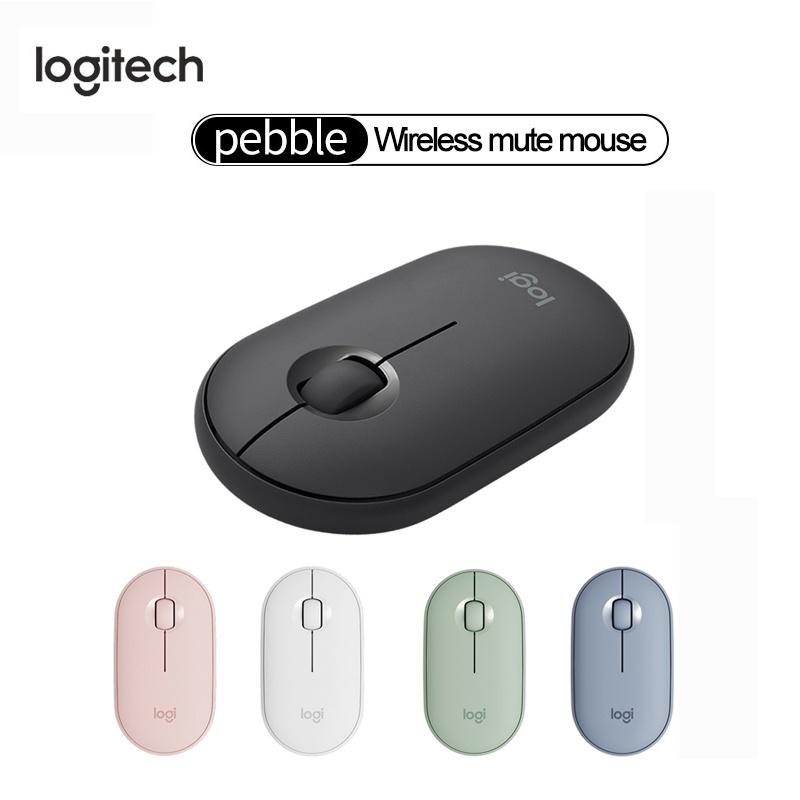 Chuột Bluetooth Không Dây Logitech Pebble M350 5.2 + 2.4G Hai Chế Độ Yên Tĩnh