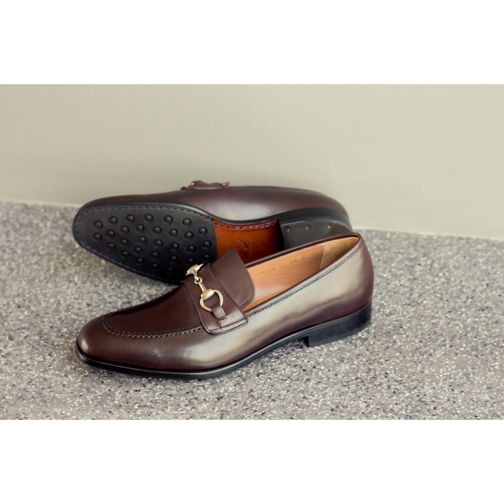 Giày tây nam da bê Loafer thủ công cao cấp MS 215 của thương hiệu Shinko sản xuất bởi CNES SHOEMAKER