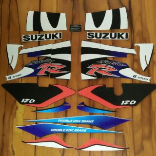 Bộ tem Suzuki Satria 2000 màu xanh đen