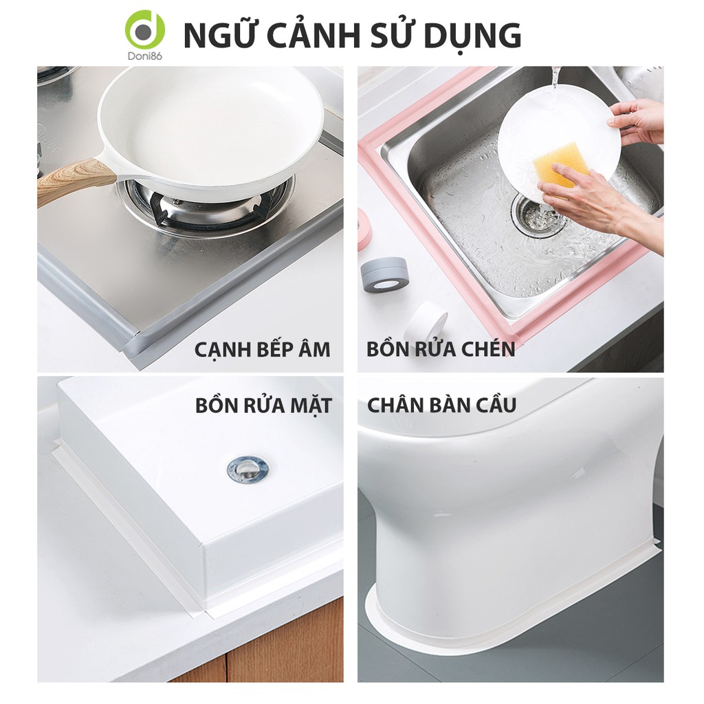 Băng keo dán chậu rửa bát chống thấm nước bản to 3.6cm cuộn dài 320cm - Doni86 - PK152