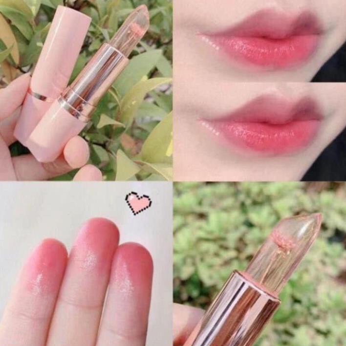Son Thạch Ướp Hoa Trong Suốt Dưỡng Ẩm Cho Môi Căng Mọng Tự Nhiên, Biến Đổi Màu Theo Nhiệt Độ PH Của Môi ! | BigBuy360 - bigbuy360.vn
