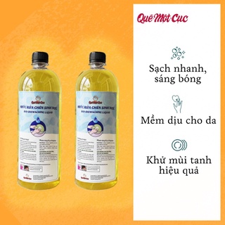 COMBO NƯỚC RỬA CHÉN SINH HỌC & MIẾNG RỬA BÁT XƠ MƯỚP - HANDMADE BY QUÊ MỘT CỤC