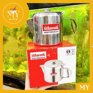 Ca đựng nước inox có nắp - bình trà inox 304 có nắp 1.5 lít