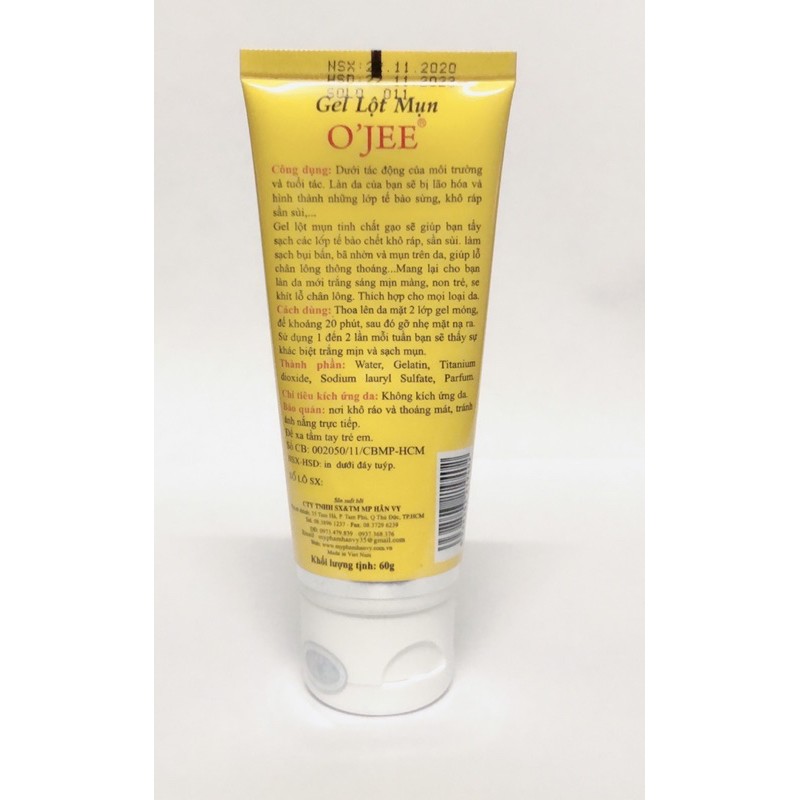 GEL LỘT MỤN CHIẾT XUẤT TỪ GẠO OJEE 60GR