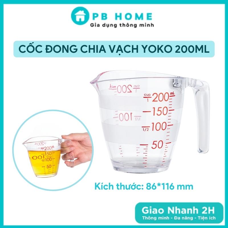 [Siêu HOT] Cốc Đong YOKO 200ML, Ly Chia Vạch Chính Hãng INOCHI