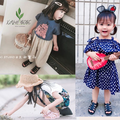 Sandal cho bé nhựa thơm dẻo minimelissa siêu mềm êm phong cách Hy Lạp